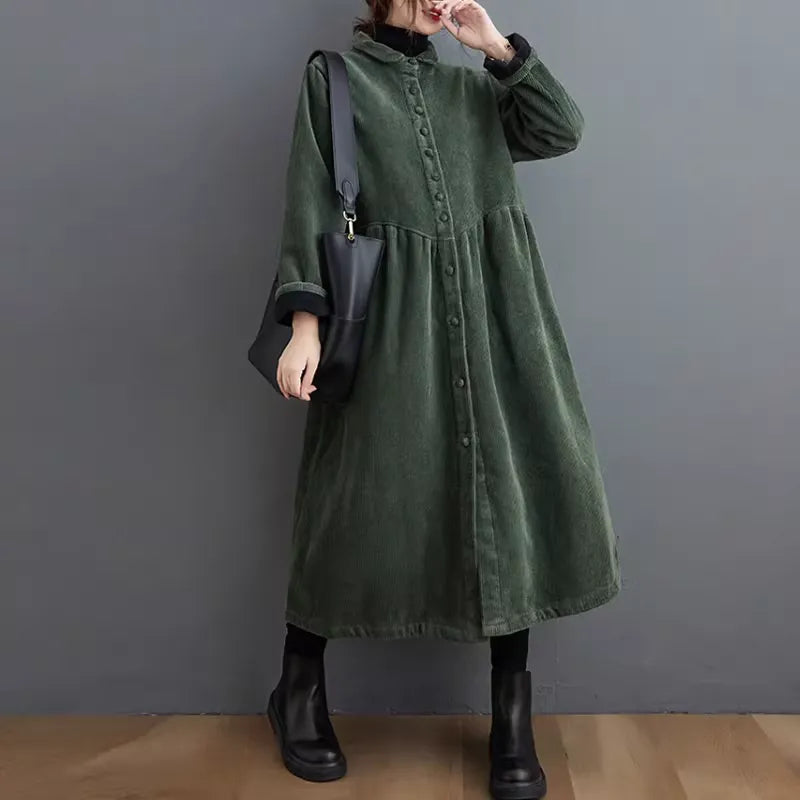 Top-Selling Women's Corduroy Thick Fleece Lined Coat