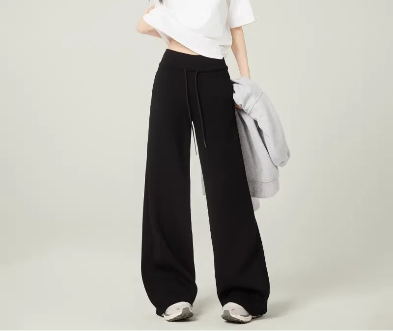 Relaxed High - Waisted Straight Leg Sweatpants