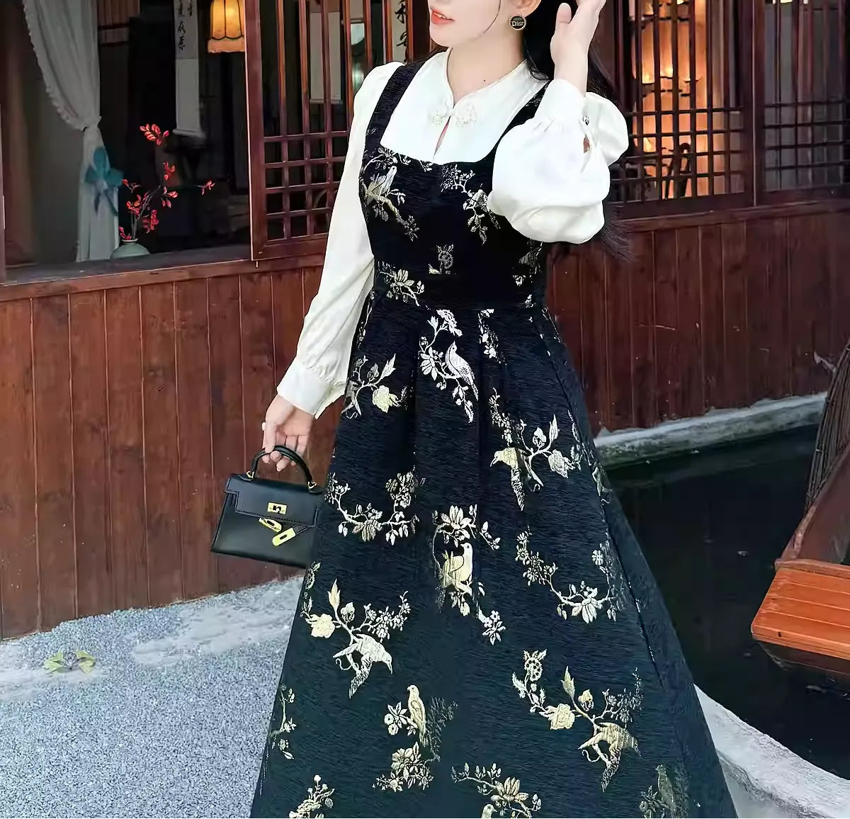 Plus Size New Chinese Style Improved Qipao Fake Two-Piece Dress