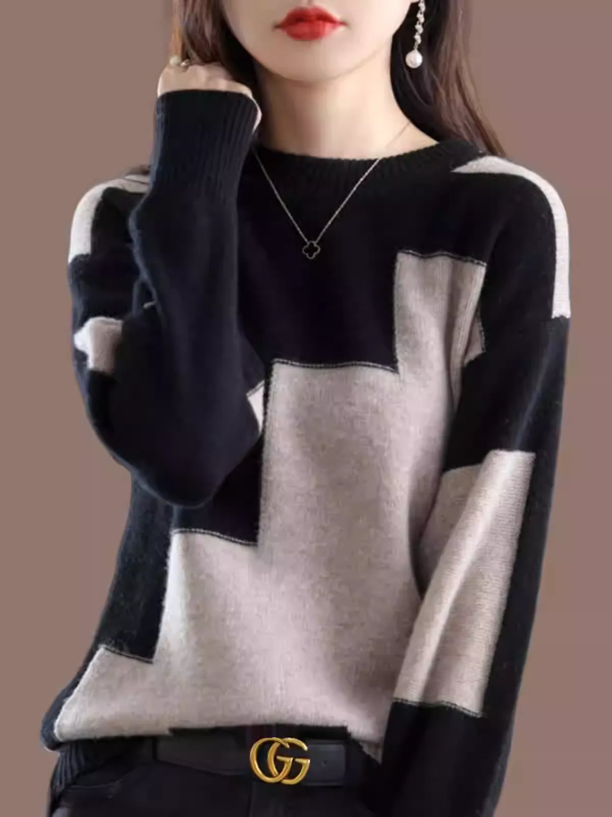 Lazy Vibe Women's Plus Size Loose Sweater Comfy Daily Knit Pullover