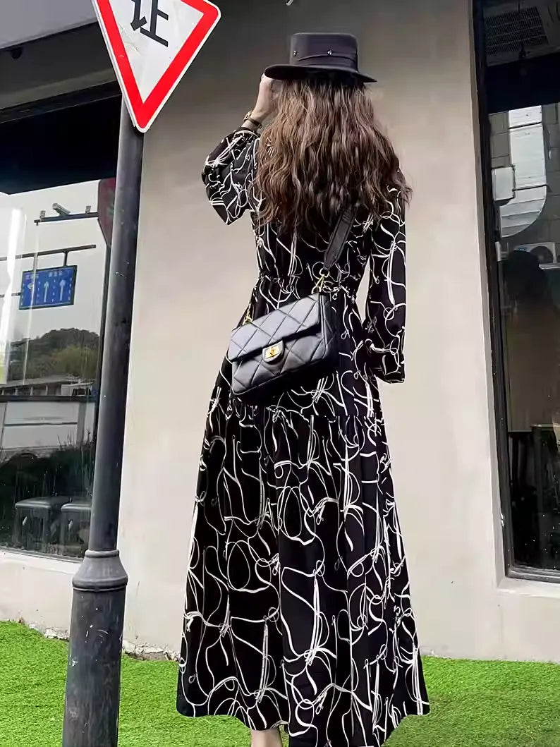 Plus Size Black Work Layering Dress