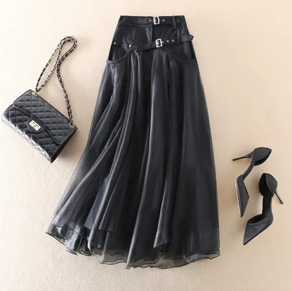 Best-Selling Slim Fit Versatile Patchwork Tulle Skirt
