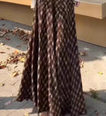 Retro American Plaid Maxi Skirt