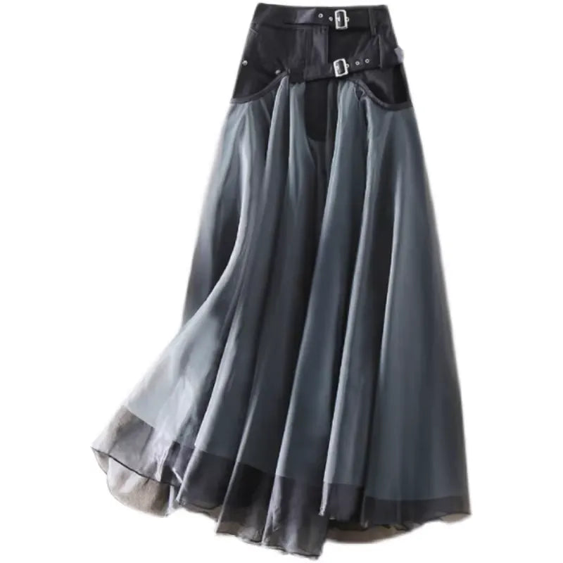 Best-Selling Slim Fit Versatile Patchwork Tulle Skirt