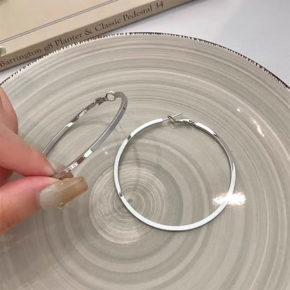 Chic Big Hoop Earrings, Versatile Face Slimming Accessory