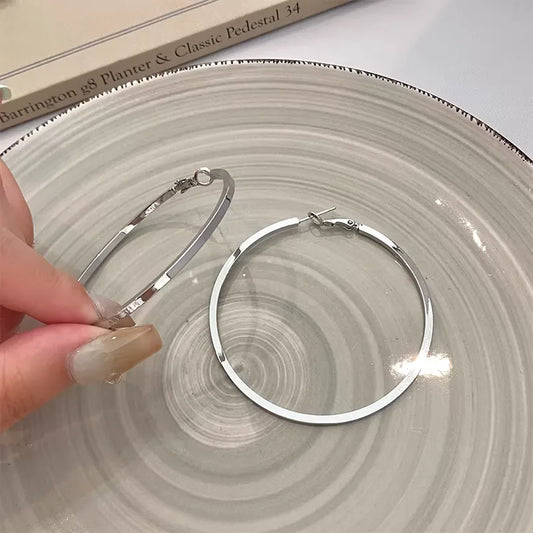 Chic Big Hoop Earrings, Versatile Face Slimming Accessory