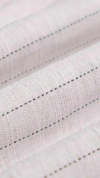 Light Gray Striped Stand Collar Button Front Cap Sleeve Waist Tie Maxi Dresses Summer