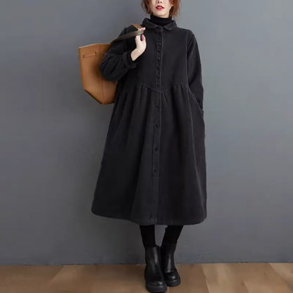Top-Selling Women's Corduroy Thick Fleece Lined Coat