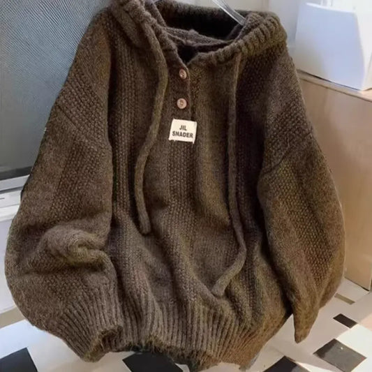 Versatile Relaxed Fit Hooded Top for Daily Casual Wear