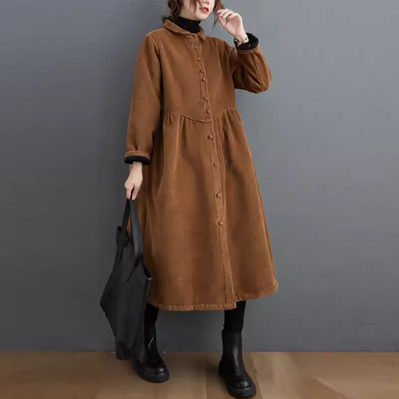 Top-Selling Women's Corduroy Thick Fleece Lined Coat