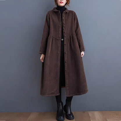 Top-Selling Women's Corduroy Thick Fleece Lined Coat