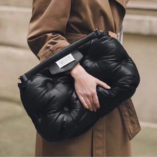 Cloud-Like Space Down Pillow Bag Super Soft Puffy Daily Shoulder Bag