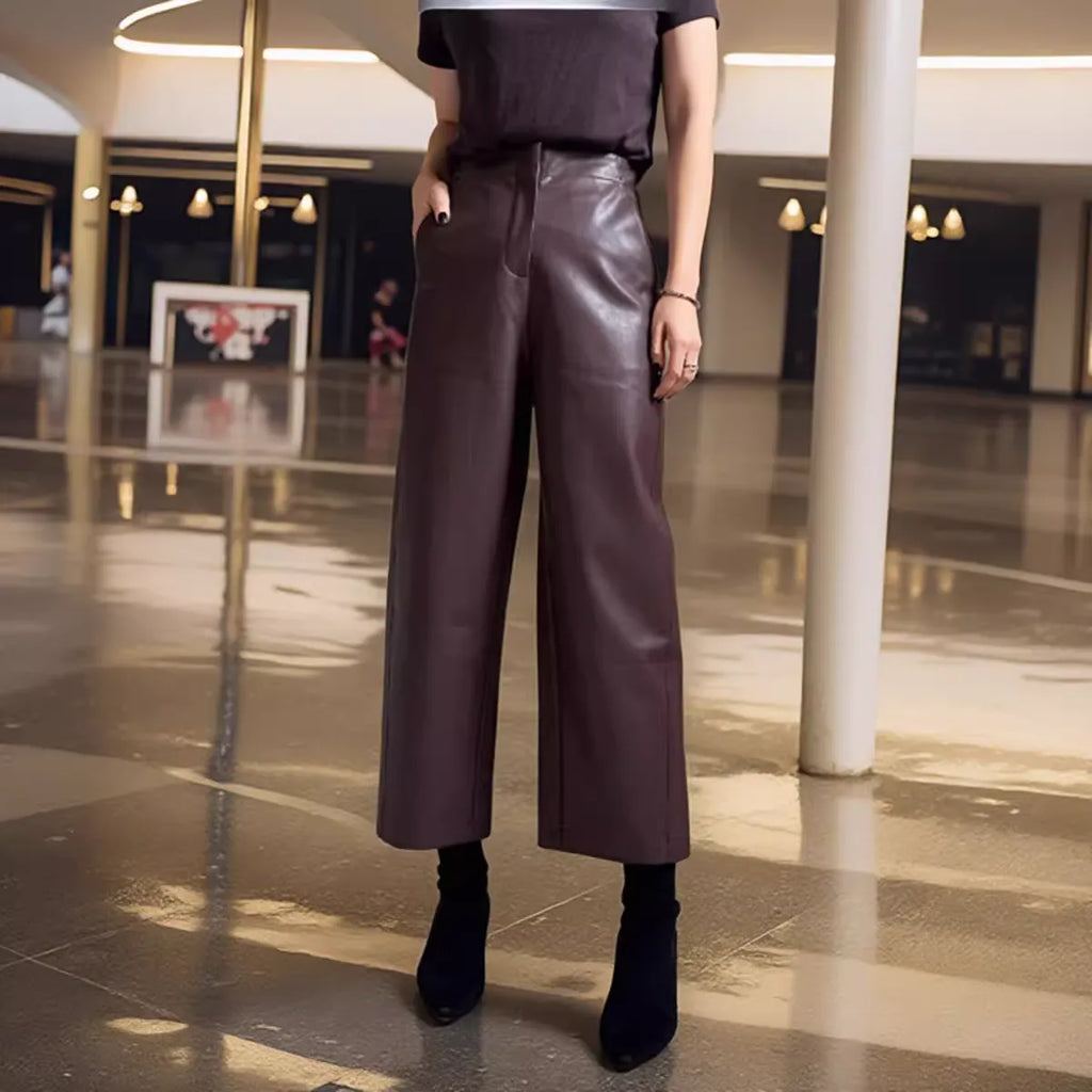 Oversized Protein Leather Scythe Pants