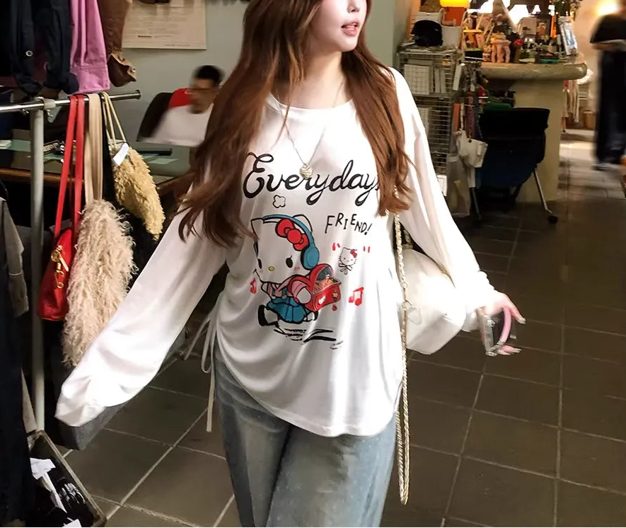 Plus Size Ice Cool Skin-Friendly Lyocell Drawstring T-Shirt