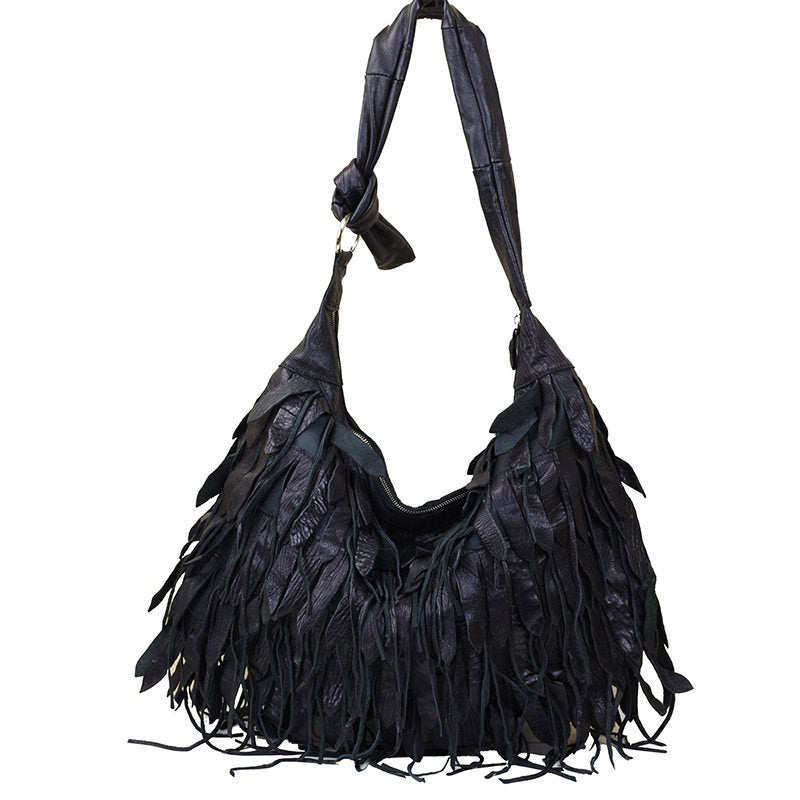 2026 New Genuine Leather Tassel Crossbody Bag for Women – Casual Everyday Carry