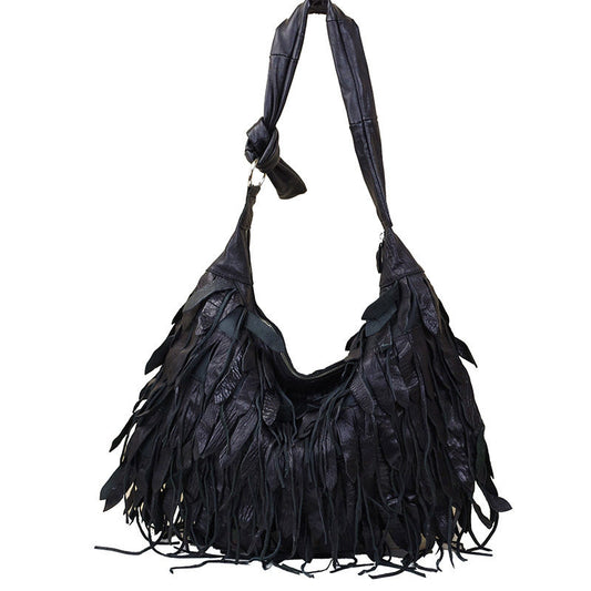 2026 New Genuine Leather Tassel Crossbody Bag for Women – Casual Everyday Carry