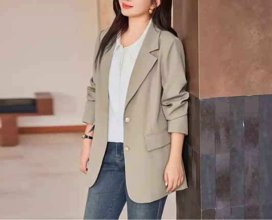 Plus Size 2026 New Spring Business Casual Stretch Blazer