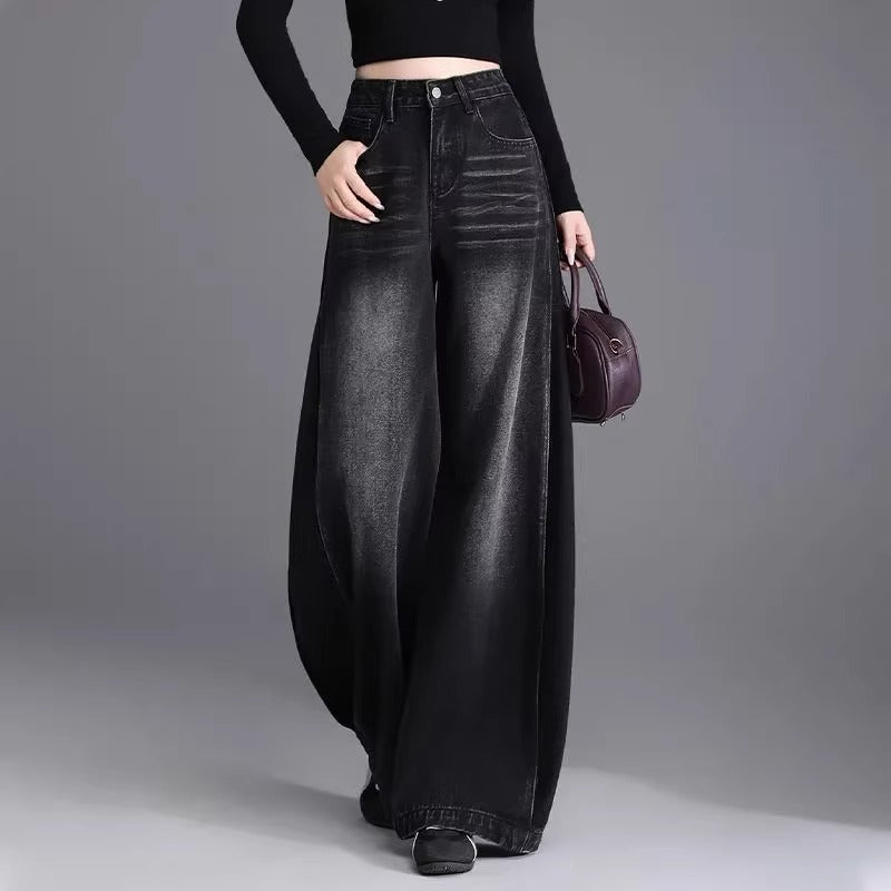 2026 New Arrival • Women's High-Waisted Straight Curved-Leg Loose-Fit Jeans