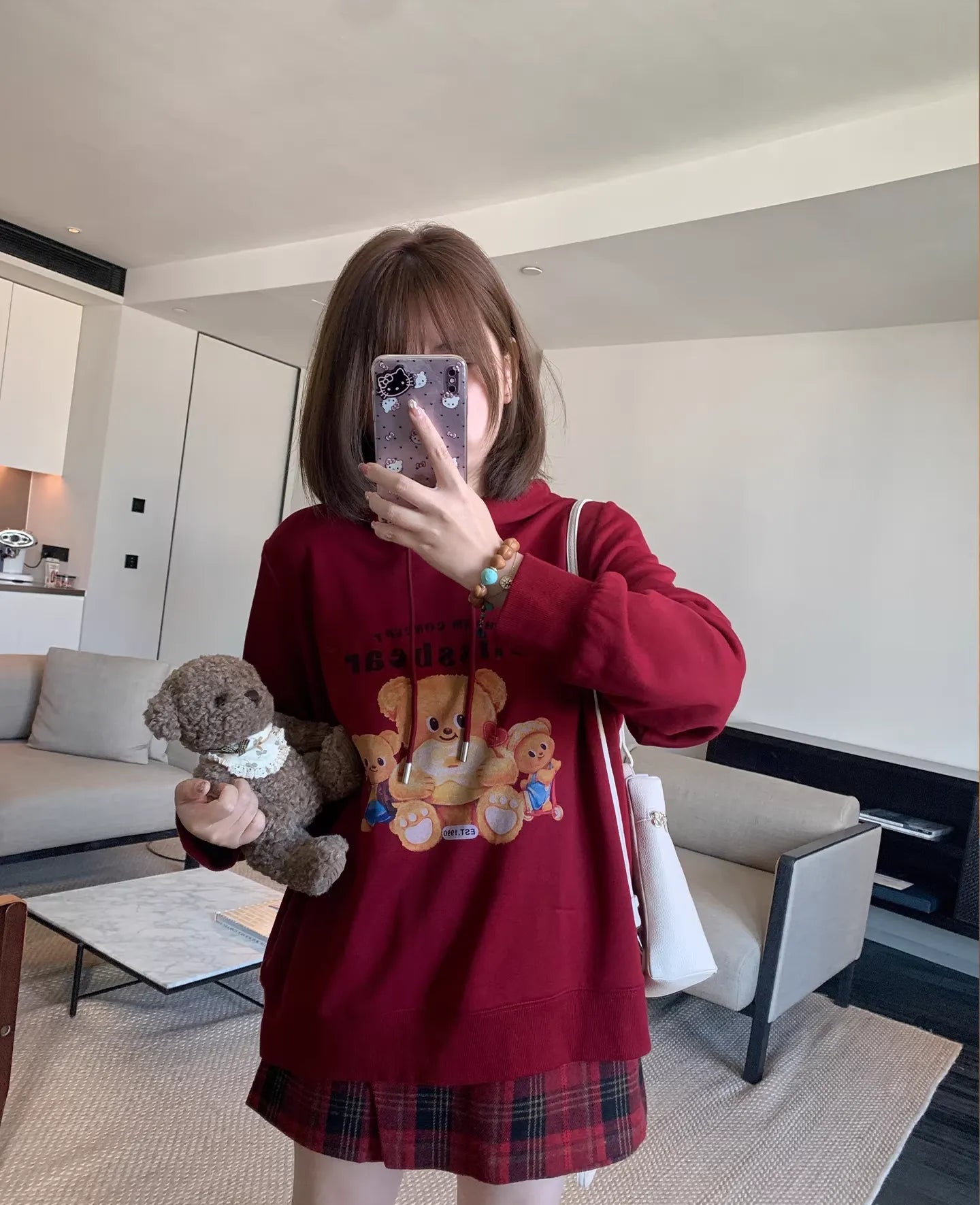 Plus Size Cartoon Print Crew Neck Sweatshirt