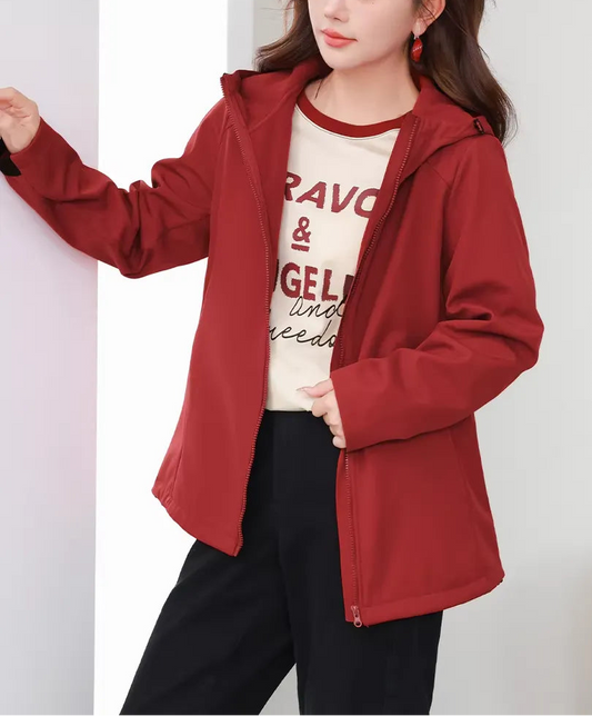 Plus Size Windproof Warm Fleece Lined Coat