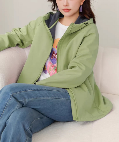 Plus Size Windproof Warm Fleece Lined Coat