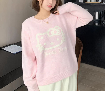 Plus Size Hello Kitty Knit Pullover