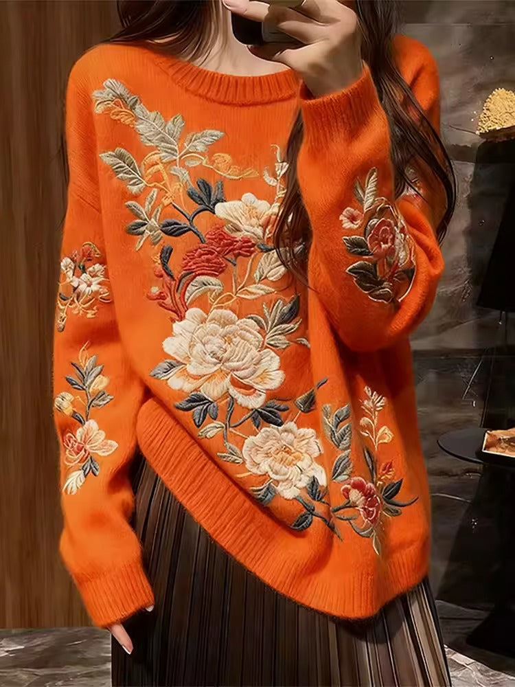 Elegant New Chinese Style Knit Sweater