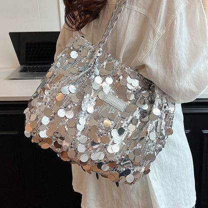 Women's New Arrival Sequined Underarm Bag – Stylish Glitzy Shoulder Bag