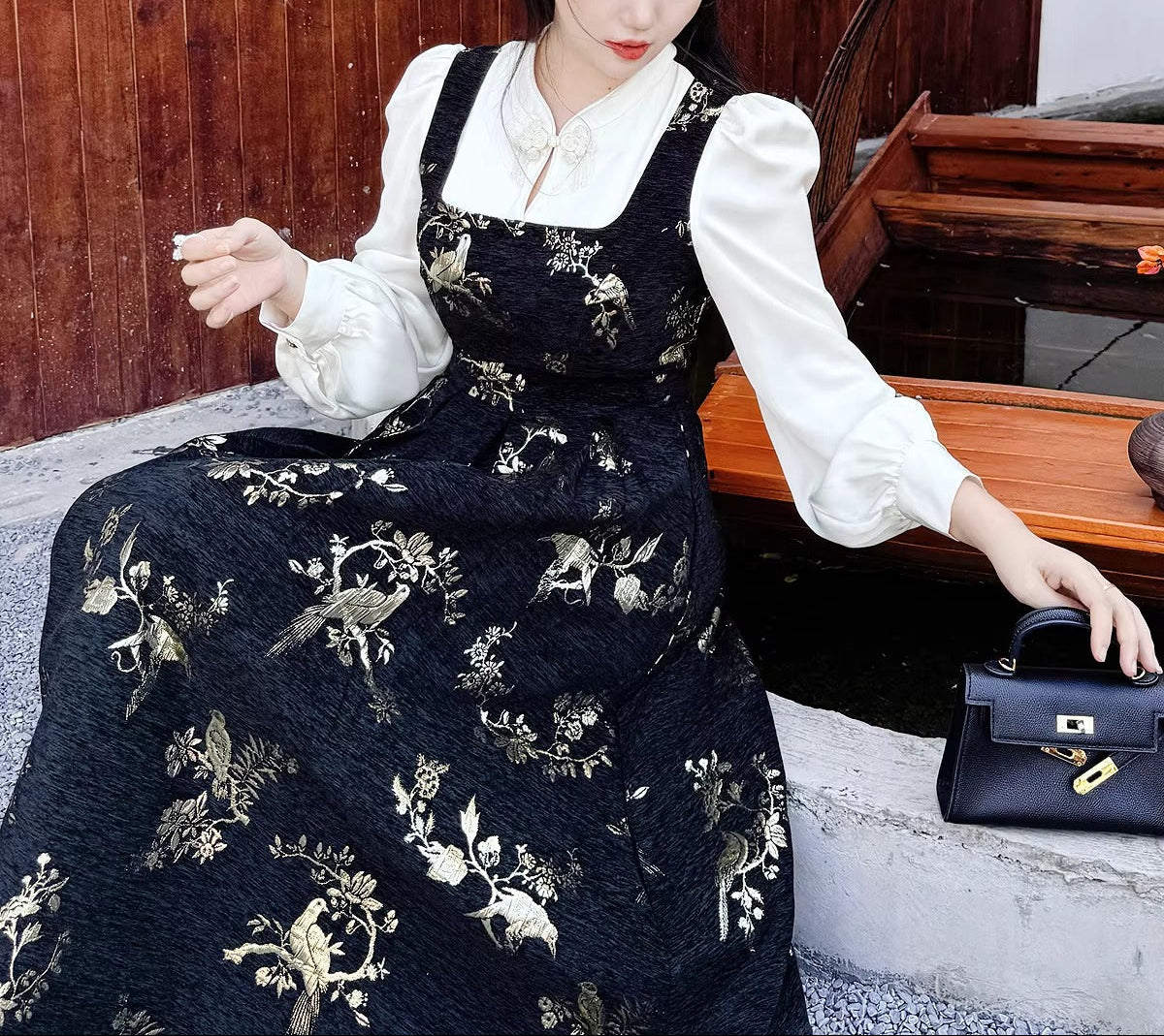 Plus Size New Chinese Style Improved Qipao Fake Two-Piece Dress