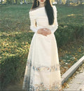 White Horse-Face Skirt Two-Piece Set with Hanfu
