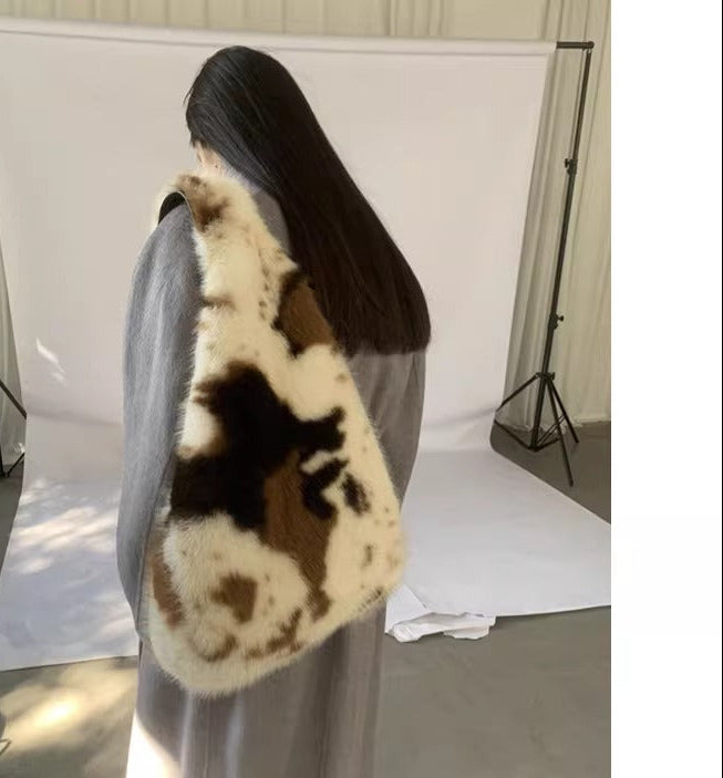 Plush Leopard Print Irregular & Fashion