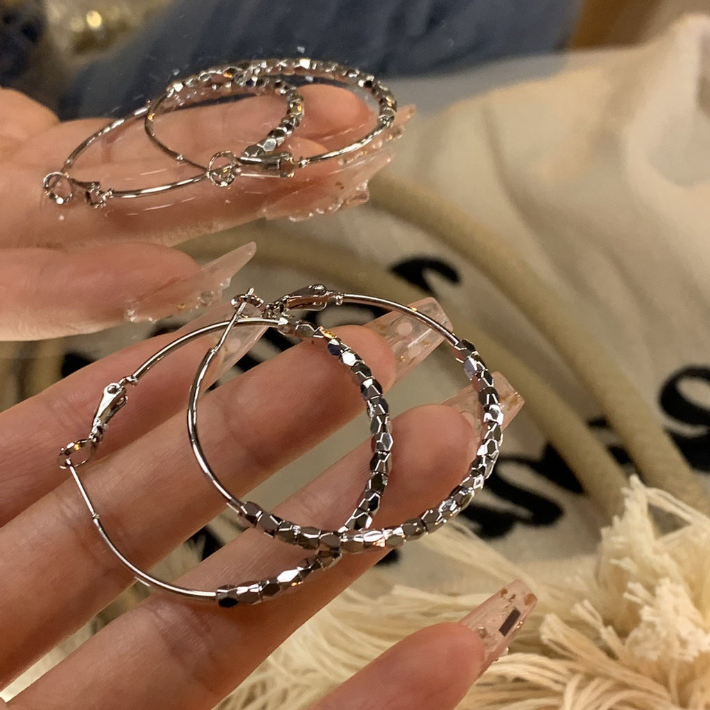 Minimalist Silver Hoop Earrings Plain Hoops
