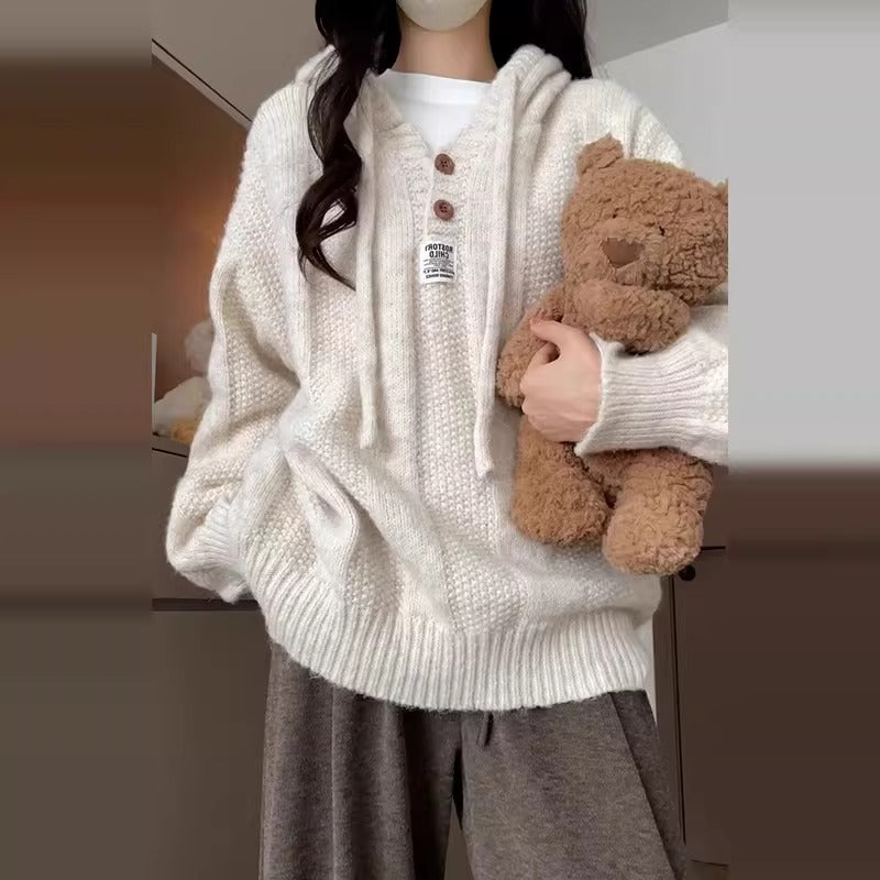 Versatile Relaxed Fit Hooded Top for Daily Casual Wear