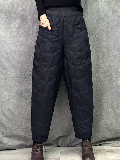 Plus Size Women's Winter Thermal Down Trousers