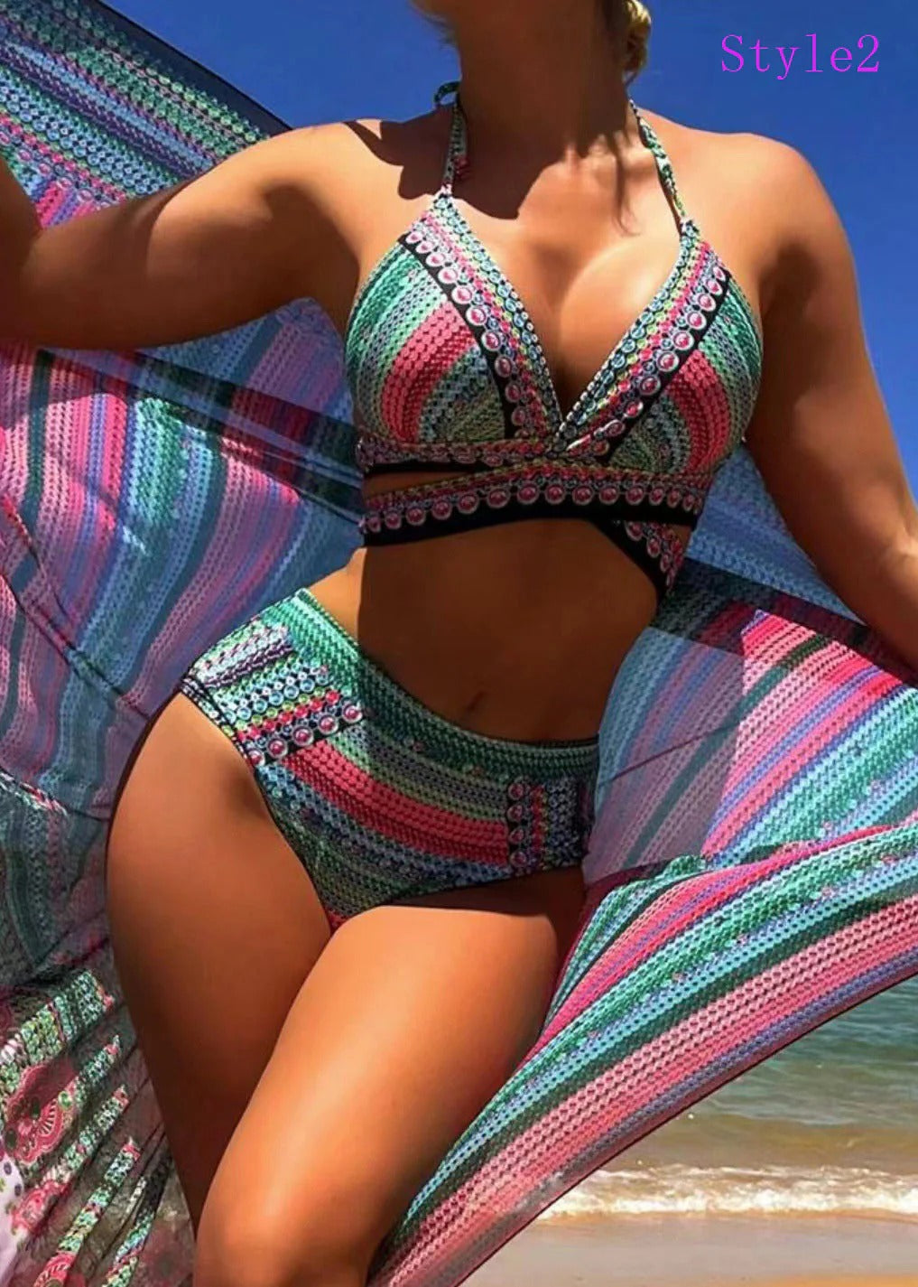 2026 New Beach Three Piece Bikini Swimsuit