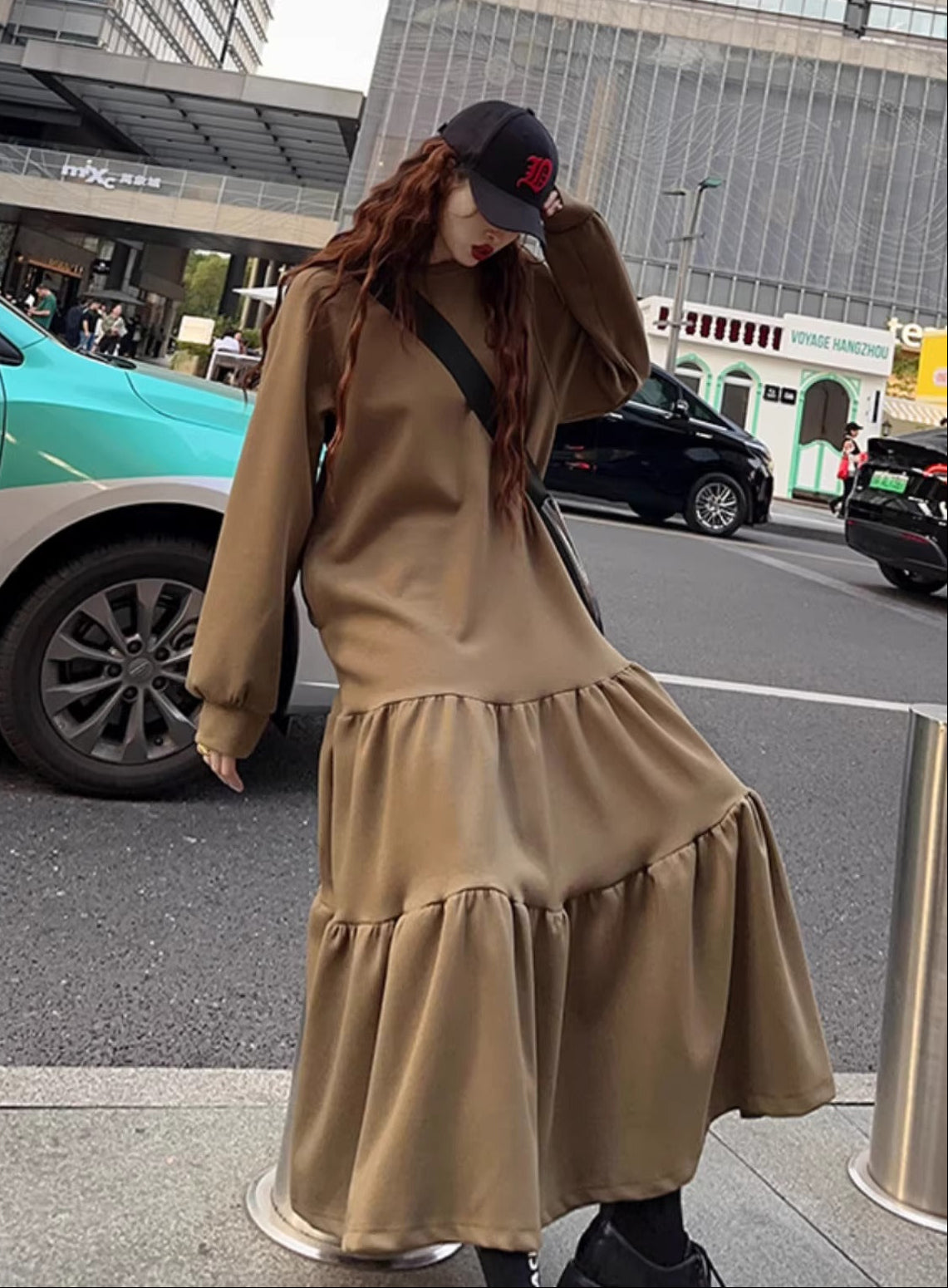 Plus Size Relaxed Fit Maxi Dress, Flattering & Tummy Hide