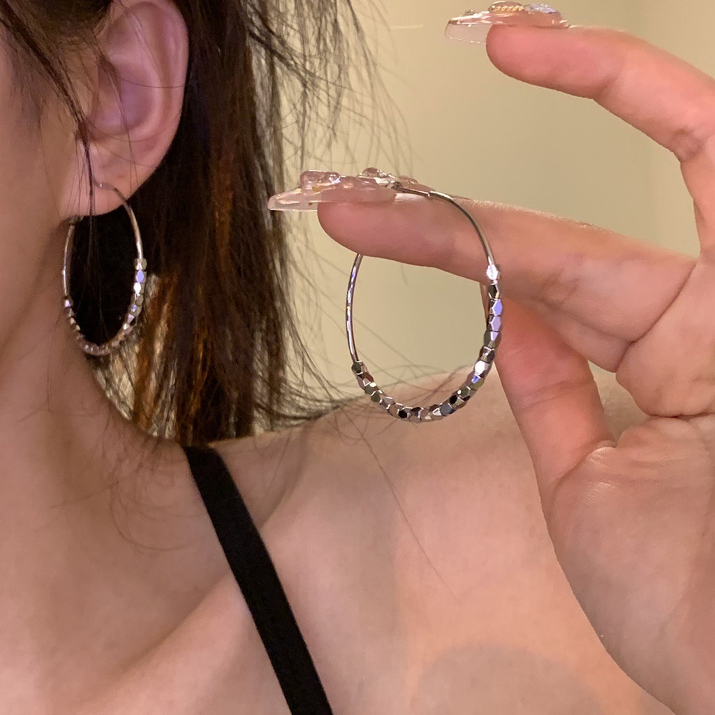 Minimalist Silver Hoop Earrings Plain Hoops