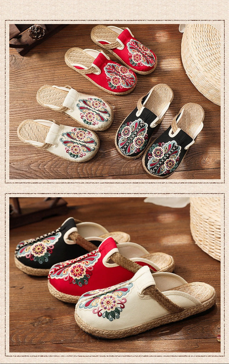 Women's Retro Floral Embroidered Casual Daily Wear Shoes
