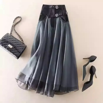Best-Selling Slim Fit Versatile Patchwork Tulle Skirt