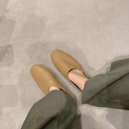 Women's Cozy Mule Slippers - Slip-On Closed-Toe Lazy Shoes for Daily Wear