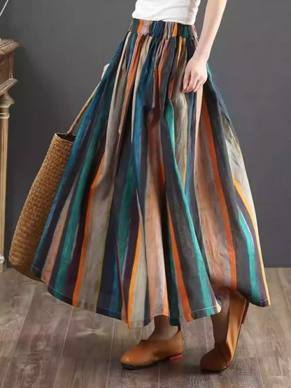 Summer Hot Sale Fashion Pleated Skirt, High Waist Slimming Versatile Midi Skirt