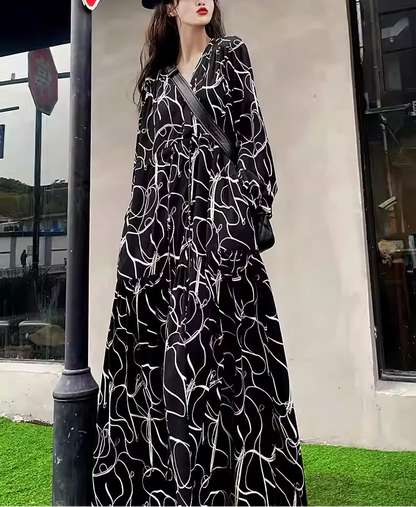 Plus Size Black Work Layering Dress