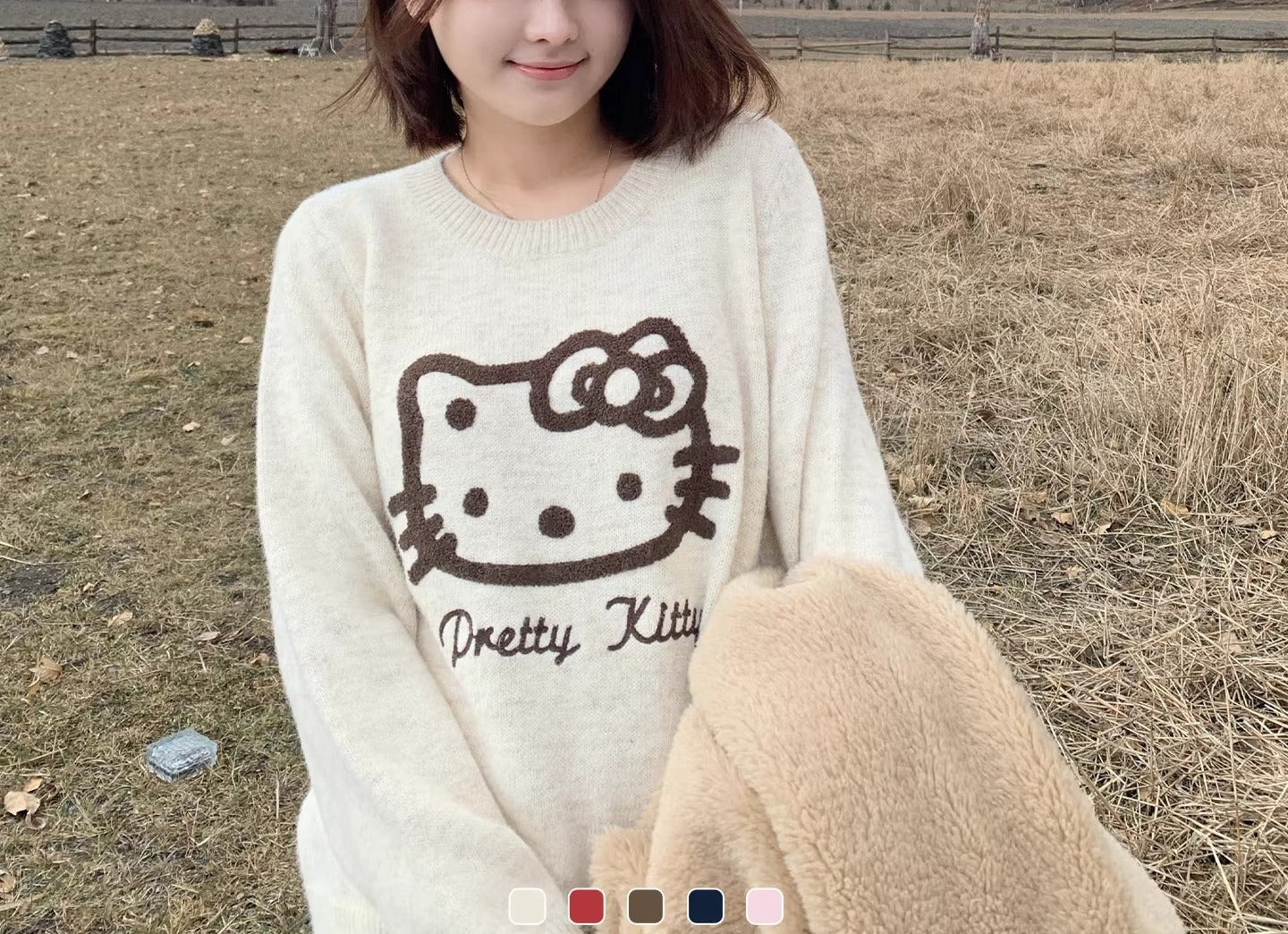 Plus Size Hello Kitty Knit Pullover