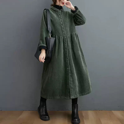 Corduroy Trench Coat Women's Mid-Length - Versatile