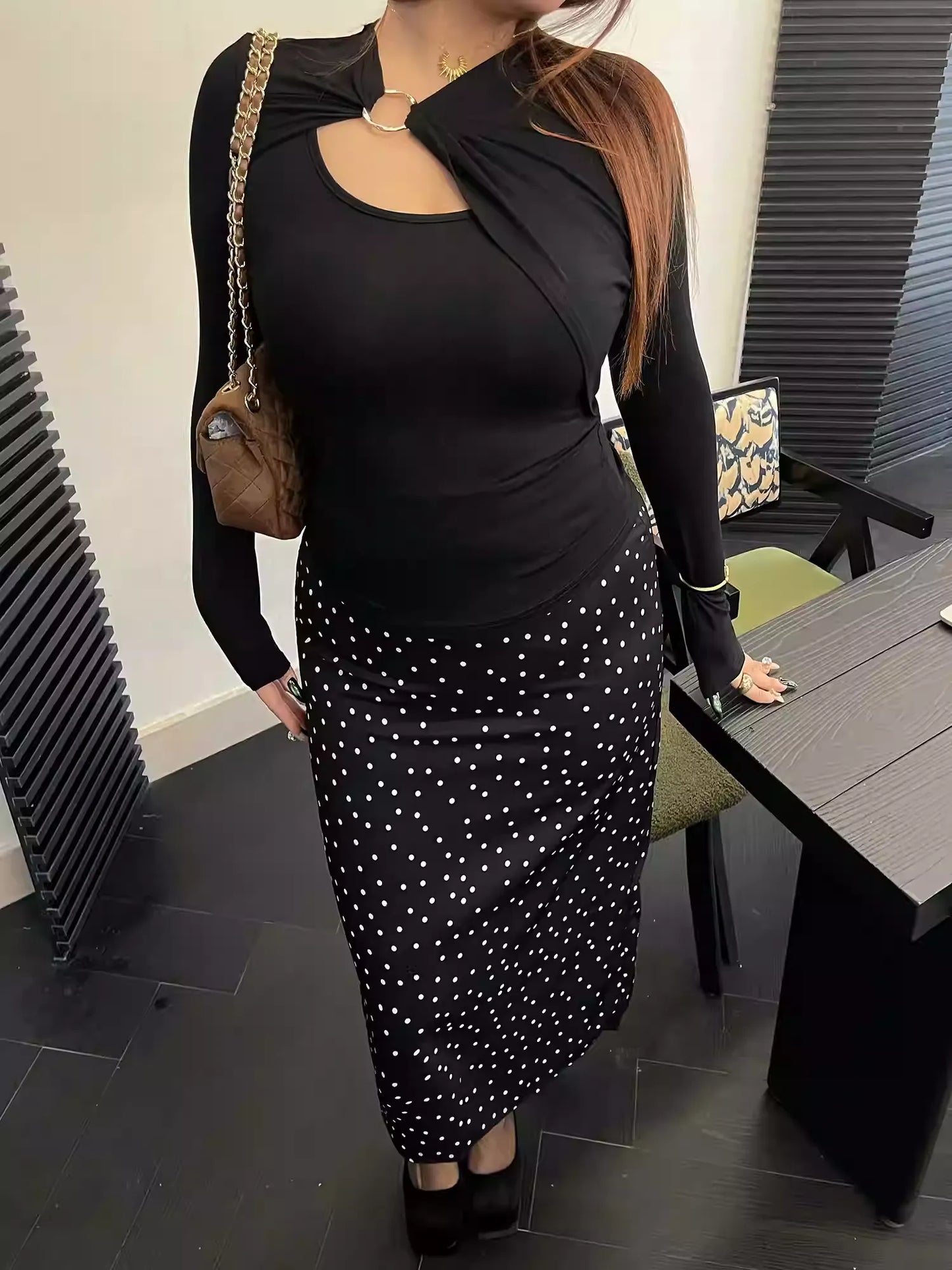 Plus Size Leopard Print Stretch Slimming Waist Top