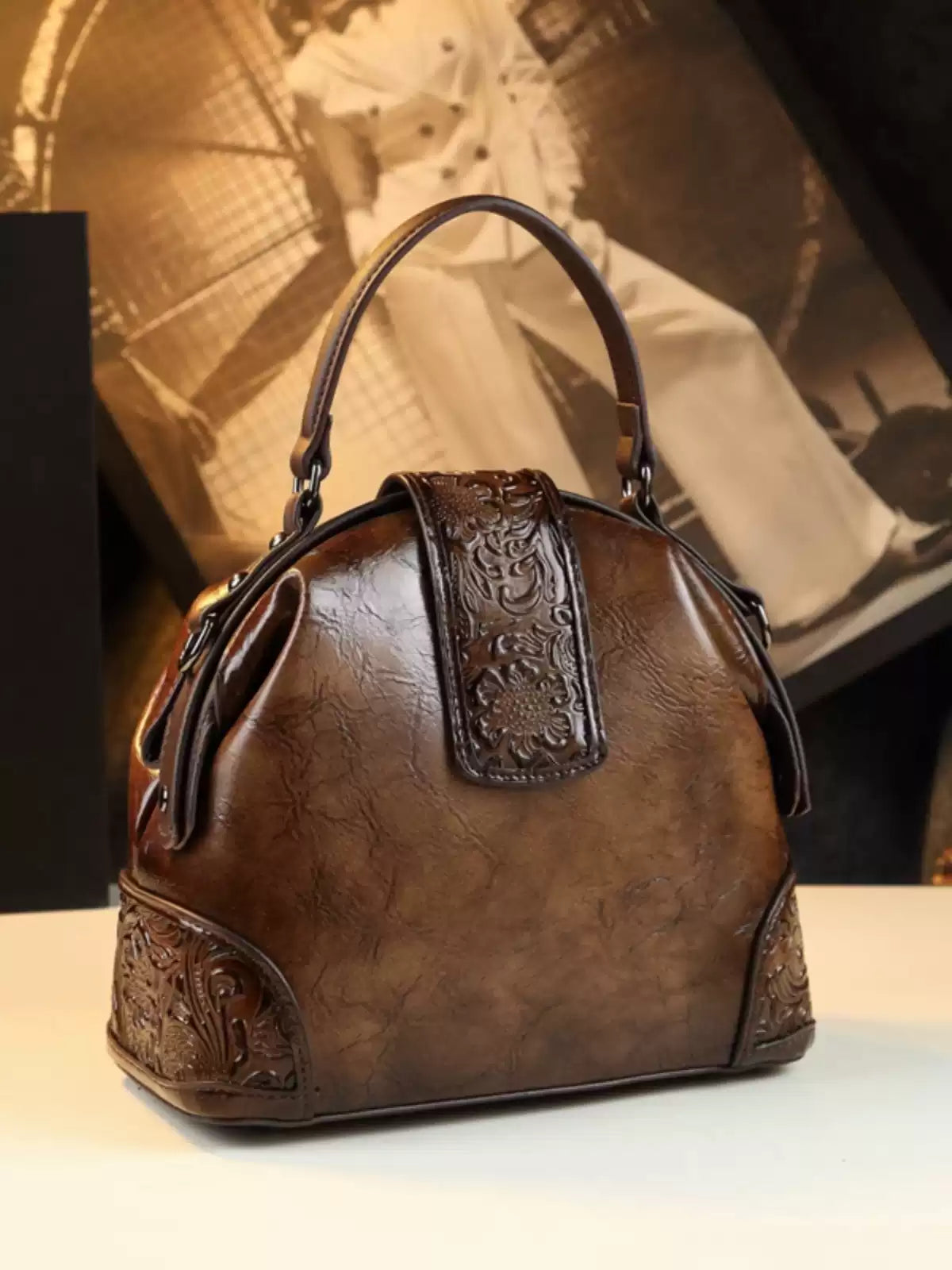 Premium Women's Embossed Genuine Leather Crossbody Bag – Luxury Designer Shoulder Bag