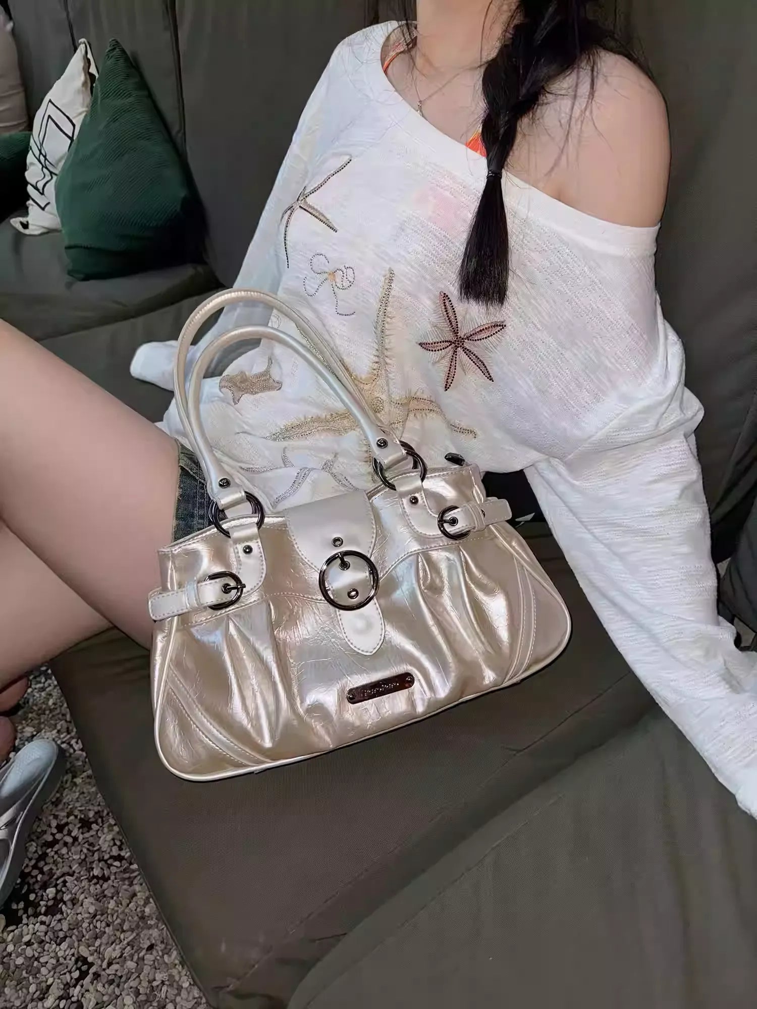 OilWaxLeatherShoulderBag