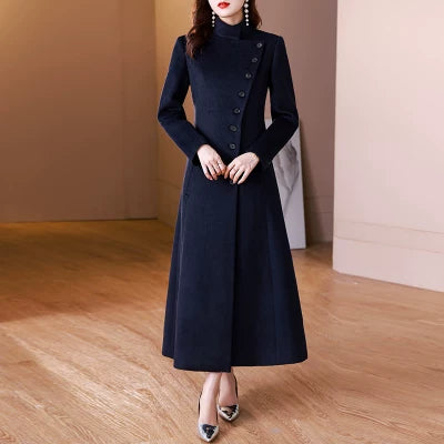 Women's Premium High-End Wool Blend Coat – Luxury Elegant Outerwear