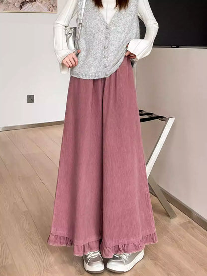 Women's Maillard Brown Corduroy Wide Pants