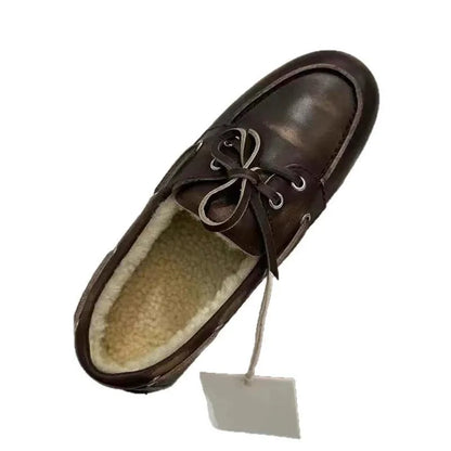 Women's Fall Winter Fleece-Lined Loafers